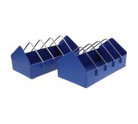 HAPINARY 4pcs Thickened Pigeon Trough Chicken Feeding Bowl Bird Trough Chick Feeder Bird Drinker for Farm Removable Partition Feeder Chick Feeding Bowl for Farms Blue Stainless Steel