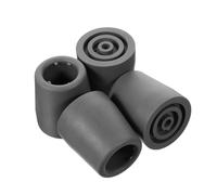 HAPINARY 4pcs TPR Cane Tips with Aluminum Insert Anti-Slip Heavy Duty Replacement Feet for Walkers Crutches and Walking Sticks Wear-Resistant Safety Pads for Seniors and Disability Aids