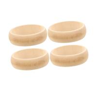 HAPINARY 4Pcs Unfinished Natural Wood Bangle Bracelets DIY Craft Wooden Ring Decor for Jewelry Making present for Friends Workmanship for Long Term Use