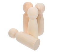 HAPINARY 4pcs Unfinished Wooden Peg Dolls DIY Craft for Smooth Surface Wood Peg Doll for Painting and Decorating Creative Fine Motor Skill Development Boys Wooden Art Figures