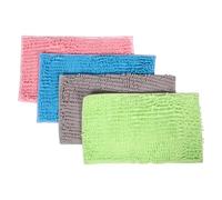 HAPINARY 4PCS Washable Chenille Guinea Pig Cage Mats Non-Slip Bedding Pads 19x11 Inch Reusable Small Animal Blankets for Hamster Rabbit Gerbil Cage