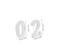 HAPINARY 4pcs White Wooden Number Decor Set Rustic Wood Number Signs for Party Graduation Bridal Shower Table Decoration Crafting Wood Numeric Ornaments