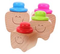 HAPINARY 4pcs Wooden Case for Kids with Simple and Generous Look Each Tooth Has Its Own Room Baby Keepsake to Safely Store Random Color
