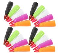 HAPINARY 5 Colors Witch Nails Halloween Witch Costume Fingers Fake Fingers Glitter Party Trick Props Set