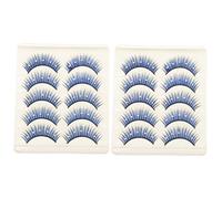 HAPINARY 5 Pairs Colored False Eyelashes with Rhinestones Long Dramatic Lashes for Festival Cosplay Dancing Easy Application Comfortable Wear for Eye Catching Looks
