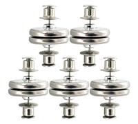 HAPINARY 5 Pairs Magnetic Snap Curtain Buckles Strong Holding Alloy + Magnet Curtain Tiebacks Easy to Use Silver for Bathroom and Living Room