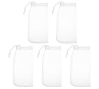 HAPINARY 5 Pcs Aquarium Fine Mesh Filter Bags, 180μm Drawstring Mesh Filter Bags for Activated Carbon, Sea Sand, and Zeolite (3.7'' x 7.6'')