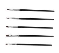 HAPINARY 5 Pcs Nail Polish Brush Black for Fine Nail Art Painting Manicure Dotting Pen Tool Professional and Home Use