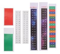 HAPINARY 5 Sets Thumb Piano Sticker Labels Training Reminder Safe Paper Colorful Musical Note Stickers for Beginner Learning Assorted style