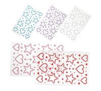 HAPINARY 5 Sheets Adhesive Face Rhinestones Star Heart Shapes Skin- Gems for Festival Makeup DIY Crafts Self-stick Face Glitter for Women