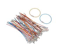 HAPINARY 50 Pcs Cable Key Rings Wire Keychain Cables Steel Resistant to Wear Suitable for Crafting Multi-Functional Keychain Rings for DIY Accessories
