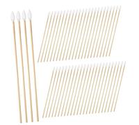 HAPINARY 500pcs Wooden Handle Pointed Cotton Swabs for Makeup Ear Cleaning Keyboard Detailing and Precision Cleaning Tasks