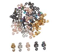 HAPINARY 50pcs African Dreadlock Hair Charms Spiral Clips Vintage Metal for Braids Scalp-friendly Hair Jewelry for Dreads with Rich Gold Silver Rose Gold Black Rainbow Colors DIY Ethnic