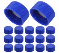 HAPINARY 50pcs Blue Plastic Autosampler Vial Caps with Screw Thread for Liquid Chromatography, Excellent Sealing and Versatile Application in Chemistry Labs