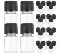 HAPINARY 50pcs Clear Refillable Liquid Sample Bottles with Screw Caps Small Essential Oil Vials for Travel Storage Containers for DIY Perfume and Serum