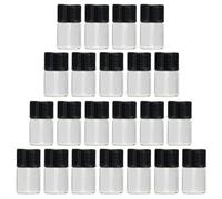 HAPINARY 50pcs Cosmetics Bottle Reusable Glass Travel Bottles 1ml 2ml 3ml 4ml 5ml Refillable for Hair Conditioner and Body Lotion Business Trips and Travel