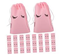 HAPINARY 50pcs Drawstring Makeup Bag Travel Pouches Toiletry Beauty Bag Lash Decorations