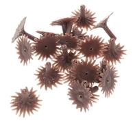 HAPINARY 50Pcs Durable Plastic Model Tree Bases for DIY Crafting Realistic Scenery Building Supplies Easy Assembly for Miniature Landscape and Train Scenery Decor Brown