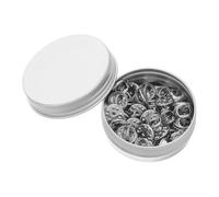 HAPINARY 50pcs Metal Pin Backs Replacement Clutches for Enamel Badges Hats Brooches Securely Hold Pins Accessories Silver Tone Badge Parts Locking Clasp Backs
