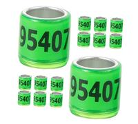 HAPINARY 50Pcs Pigeon Foot Rings Bright Green Identification Bands for Racing Pigeons Doves and Chickens Easy to Use Poultry Leg Markers for Bird Management