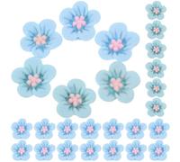 HAPINARY 50pcs Resin Mini Flowers Adorable Flower Style Decors for Craft Material and Hair Accessories