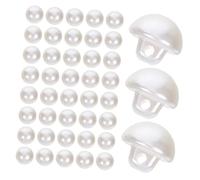 HAPINARY 50pcs Sewing Buttons Half Dome Faux Pearl Shank Buttons for Cardigans Blouses Jackets for Dress Shirts and Chiffon Tops Durable Craft Accessories