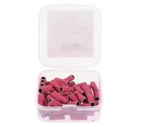 HAPINARY 50pcs Small Manicure Sanding Bands Mini Nail Sanding Rings 3.1mm Grit 180 Pink for Nail Drill Manicure Pedicure Removal