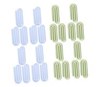 HAPINARY 50Pcs Small Plastic Paper Clips Mini Binder Clips for Office School Document Files Memo Photos Transparent Blue and Green Lightweight for Business Cards and Notes