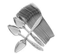 HAPINARY 50pcs Stainless Steel Bird Feeding Spoons Curved Hand Feeding Utensils for Parrots Chicks Exotic Birds Lightweight Portable Nursing Scoops for Breeders and Pet Owners