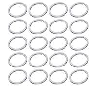 HAPINARY 50pcs Stainless Steel Key Rings with Smooth Surface for DIY Keychain Accessories and Storing Small Objects, Silver Metal Keychain Rings Suitable for Crafting and Everyday Use