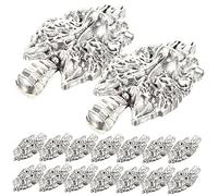 HAPINARY 50pcs Wolf Head Pendant Diy Alloy Jewelry Making Charms Animal Charms for Crafts and Earrings