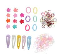 HAPINARY 565pcs Boy Girl Hair Accessories Set Flower Snap Clips and Hair Ties for Girls for Birthdays Parties and Daily Use Chic Your Little One