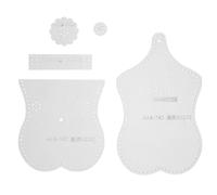 HAPINARY 5pcs Acrylic DIY Passport Holder Templates Set for Leather Crafting, Classic Style Card Holder Making Stencils, Easy to Use and Reusable, for Beginners and Professionals