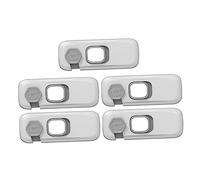 HAPINARY 5pcs Child Safety Cabinet Locks for Wardrobe and Drawer, Easy to Install Abs Material Baby Proof Locks, Brown Colour, Designed for Home Use to Prevent Kids from Opening Doors