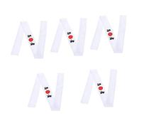 HAPINARY 5pcs Crafted Japanese Headband Comfortable for Cooking Sports Karate Cosplay White Ninja Style