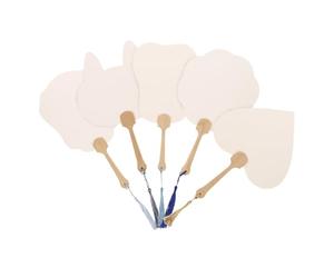 HAPINARY 5pcs DIY Unfinished Paper Fans Graffiti Fans with Tassels Traditional Vintage Style Assorted Color Paper and Wood Handheld for Crafting and Living Room Decoration