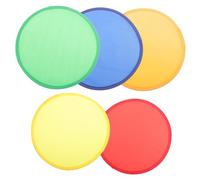 HAPINARY 5Pcs Foldable Round Handheld Fans Portable Lightweight Collapsible Assorted Colours for Summer Weddings Festivals Dancing Photography Prop