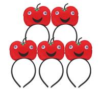 HAPINARY 5pcs Fruit Headband for Parties Fruit Theme Party Favors Fake Fruit Headdress Cute Headband Funny for Spring Red
