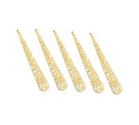HAPINARY 5pcs Hollow Finger Claws for Cosplay and Halloween Parties Ancient Queen Nail Tips for Dance and Role Play Unique Design Easy to Wear Metal Claws