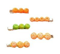 HAPINARY 5pcs Japanese Style Resin Hair Clips for Women and Fruit Decor Holds Hair Tightly Creates Beautiful Hairstyles for Everyday Use