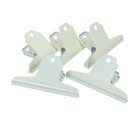 HAPINARY 5pcs Large White Bulldog Clips 4 Inch Iron Binder Clips for Documents, Efficient Paper Organization and Quality Material Protection, for Business Travel and Daily Office Paperwork
