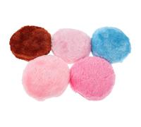 HAPINARY 5Pcs Long Plush Dry Powder Puff 90X30Mm Soft Face Makeup Cushion Puff for Loose Powder Foundation Blush, Skin-Friendly Cosmetic Applicator Set for Daily Beauty Use