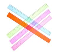 HAPINARY 5Pcs Plastic Rulers Reusable Measuring Rulers for Students Teachers Artists for Drawing Mapping and Office Supplies Lightweight Flexible Design