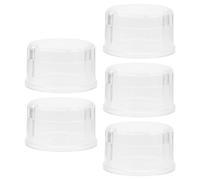 HAPINARY 5pcs Plastic Shaker Cup Lid Cover for Shaker Bottles with Anti-Splash Design, Portable and Sturdy Beverage Mixing Accessory for On-the-go Use and Outdoor Activities