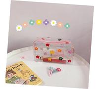 HAPINARY 5pcs Portable Pu Leather Makeup Bag Transparent Cosmetics Container for Travel Gym and Daily Use Stylish and Compact Storage for