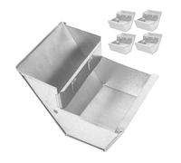 HAPINARY 5pcs Rabbit Cage Accessories Chicken Cage Feeder Hanging Chicken Feeder Trough Animal Drinking Water Bowl Bunny Food and Water Bowl Silver Iron