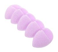 HAPINARY 5pcs Reusable Exfoliating Face Scrubber Gloves Purple Water Drop Facial Cleansing Puff Makeup Remover Cleaning Mitts for Daily Skincare Routine