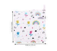 HAPINARY 5Pcs Square Cotton Face Towels Muslin Washcloths for Newborns Super Soft Highly Absorbent Design with Cute Pineapple Rainbow Cloud Strawberry Whale Prints