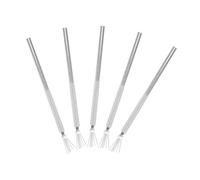HAPINARY 5pcs Stainless Steel Nail Art Striping Tools Fine Brush Pen Metal Outline Pens for Detailed Nail Art