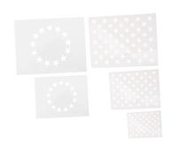 HAPINARY 5Pcs Star Stencils Painting Templates for American Flag DIY Crafts Reusable Hollow Star Patterns for Wood Fabric Paper Wall Decoration for Independence Day and Holiday Projects